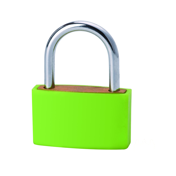 Color-Sheel Covered Brass Padlock